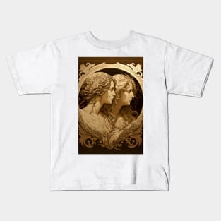 Marble Sisters - Art Nouveau Kids T-Shirt